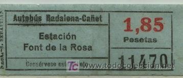 Collectionnisme Billets de transport: BILLETE DE BUS DE BADALONA (BARCELONA) // AUTOBUS BADALONA - CA&Ntilde;ET
