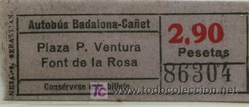 Collectionnisme Billets de transport: BILLETE DE BUS DE BADALONA (BARCELONA) // AUTOBUS BADALONA - CA&Ntilde;ET