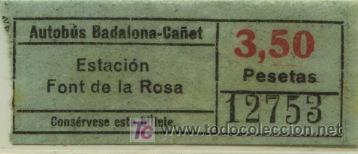 Collectionnisme Billets de transport: BILLETE DE BUS DE BADALONA (BARCELONA) // AUTOBUS BADALONA - CA&Ntilde;ET