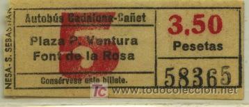 Collectionnisme Billets de transport: BILLETE DE BUS DE BADALONA (BARCELONA) // AUTOBUS BADALONA - CA&Ntilde;ET