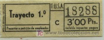 Sammeln von Fahrkarten: BILLETE DE BUS DE BADALONA (BARCELONA) // T.U.S.A.