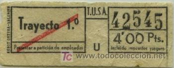 Sammeln von Fahrkarten: BILLETE DE BUS DE BADALONA (BARCELONA) // T.U.S.A.