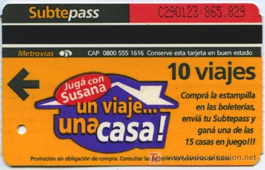 Colecionismos Bilhetes de Transporte: BILLETE DE METRO DE ARGENTINA // METRO DE BUENOS AIRES // BOLETO SUBTEPASS // 2000-2003