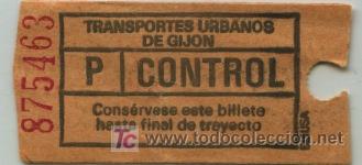 Colecionismos Bilhetes de Transporte: BILLETE DE BUS DE ASTURIAS // AUTOBUSES  DE GIJON
