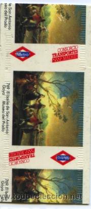 Coleccionismo Billetes de transporte: BILLETE DE METRO DE MADRID// BILLETE DE METRO COLECCION   GOYA MUSEO DEL PRADO // 1989-90