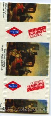 Coleccionismo Billetes de transporte: BILLETE DE METRO DE MADRID// BILLETE DE METRO COLECCION   GOYA MUSEO DEL PRADO // 1989-90