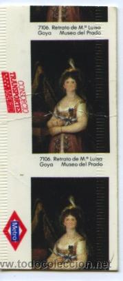 Coleccionismo Billetes de transporte: BILLETE DE METRO DE MADRID// BILLETE DE METRO COLECCION   GOYA MUSEO DEL PRADO // 1989-90