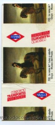 Coleccionismo Billetes de transporte: BILLETE DE METRO DE MADRID// BILLETE DE METRO COLECCION   GOYA MUSEO DEL PRADO // 1989-90