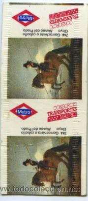 Coleccionismo Billetes de transporte: BILLETE DE METRO DE MADRID// BILLETE DE METRO COLECCION   GOYA MUSEO DEL PRADO // 1989-90