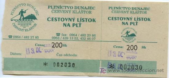 Collectionnisme Billets de transport: BILLETE DE TRANSPORTE DE ESLOVAQUIA // A&Ntilde;O 2000