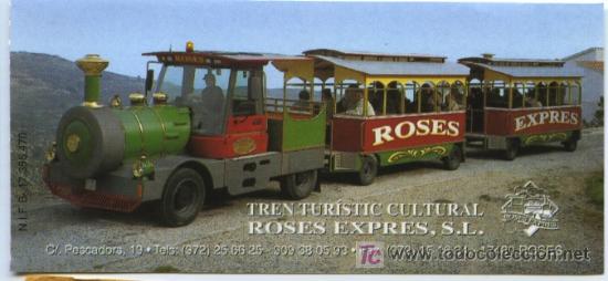 Colecionismos Bilhetes de Transporte: BILLETE DE TREN TURISTICO DE ROSAS (GERONA) // ROSES EXPRES, S.L.