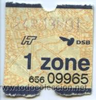 Collectionnisme Billets de transport: BILLETE DE TRANSPORTE DE COPENHAGUE (DINAMARCA) // DSB = DANSKE STATSBANER // 1 ZONA