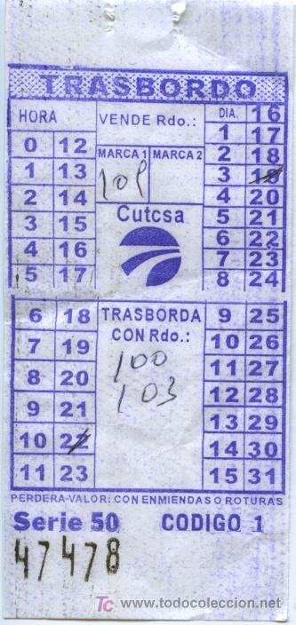 Collectionnisme Billets de transport: BILLETE DE TRANSPORTE DE  MONTEVIDEO (URUGUAY)