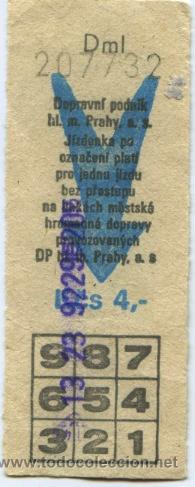 Collectionnisme Billets de transport: BILLETE DE TRANSPORTE DE LA REPUBLICA CHECA