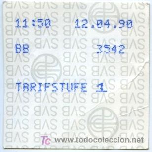 Colecionismos Bilhetes de Transporte: BILLETE DE TRANSPORTE DE   SUIZA
