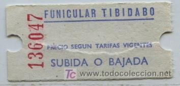 Colecionismos Bilhetes de Transporte: (F14//9) BILLETE DE FUNICULAR DE BARCELONA // FUNICULAR DEL TIBIDABO // SUBIDA O DE BAJADA