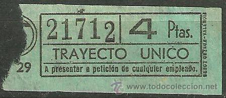 Collectables Transport Tickets: 30473 Billete CAPICUA Trayecto unico 29  4p.