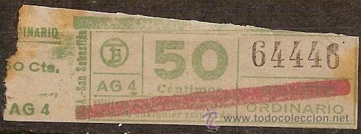 Collectables Transport Tickets: 140473 Billetes CAPICUAS Billete ordinario AG4  50c.