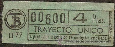 Collectables Transport Tickets: 250473 Billete CAPICUA Trayecto unico  U77  4p.