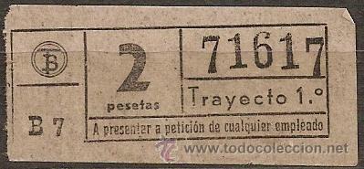 Collectables Transport Tickets: 300473 Billete CAPICUA Trayecto 1&ordm;  B7  2 p.