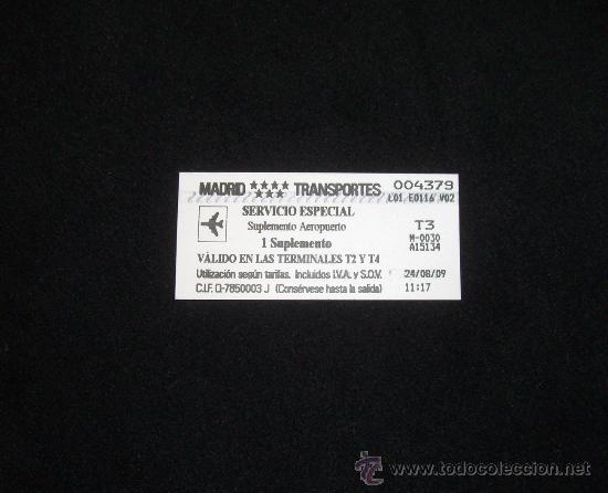 Coleccionismo billetes de transporte: BILLETE METRO MADRID ESPECIAL SERVICIO AEROPUERTO - TIQUE TICKET ENTRADA - TRANSPORTE URBANO