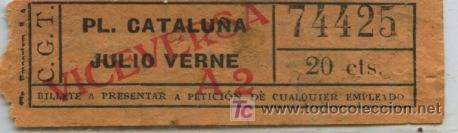 Colecionismos Bilhetes de Transporte: (F06/8) BILLETE DE LA COMPA&Ntilde;IA GENERAL DE TRANVIAS DE BARCELONA // EMPORIUM