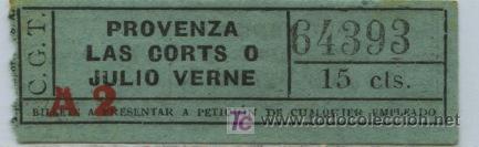 Colecionismos Bilhetes de Transporte: (F06//8) BILLETE DE LA COMPA&Ntilde;IA GENERAL DE TRANVIAS DE BARCELONA // EMPORIUM
