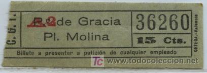 Colecionismos Bilhetes de Transporte: (F06//8) BILLETE DE LA COMPA&Ntilde;IA GENERAL DE TRANVIAS DE BARCELONA // ORTEGA