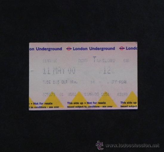 Collectionnisme Billets de transport: BILLETE DE METRO DE LONDRES - TRANSPORTE URBANO - TIQUE TICKET ENTRADA LONDON UNDERGROUND INGLATERRA