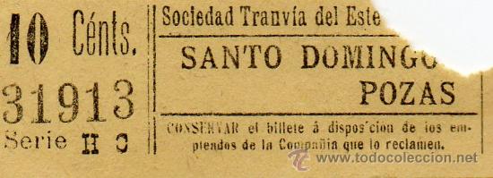 Collectionnisme Billets de transport: BILLETE DE TRANVIA CAPICUA DE MADRID . SANTO DOMINGO-POZAS .