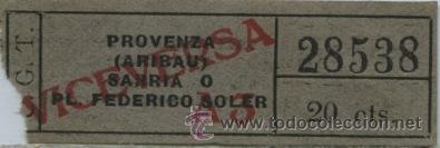 Colecionismos Bilhetes de Transporte: (F06//8) BILLETE DE LA COMPA&Ntilde;IA GENERAL DE TRANVIAS DE BARCELONA // EMPORIUM