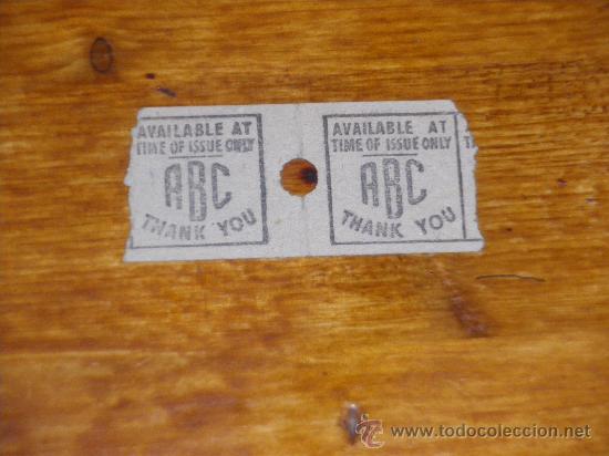 Coleccionismo billetes de transporte: BILLETE DE METRO O TRANVIA ABC, INGLES. A&Ntilde;O 1953.