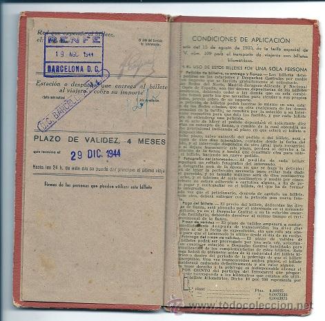 Collectionnisme Billets de transport: 6082L - BILLETE KILOM&Eacute;TRICO - RENFE - TARIFA 109 - 1944