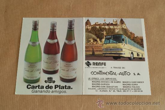 Colecionismos Bilhetes de Transporte: RENFE Continetal Auto. Billete Madrid-San Sebasti&aacute;n. 1983.