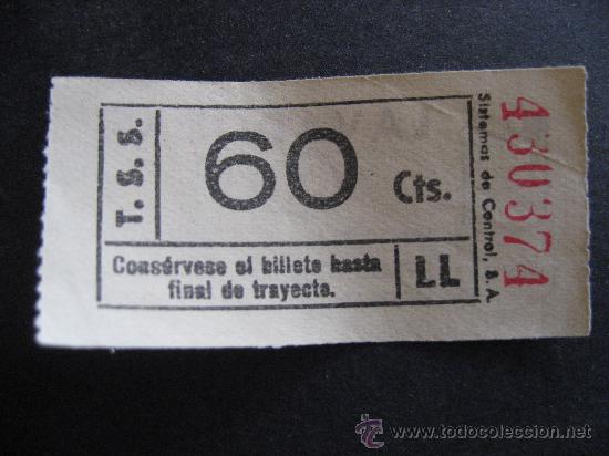 Colecionismos Bilhetes de Transporte: ANTIGUO BILLETE DE TRANSPORTE PUBLICO.