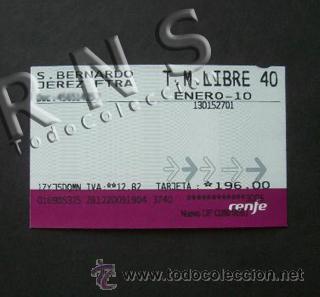 Coleccionismo Billetes de transporte: BONO TREN T M LIBRE 40 - BILLETE DE TRANSPORTE RENFE - FERROCARRIL - ENTRADA TIQUE - TICKET BONOTREN