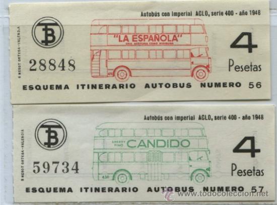 Colecionismos Bilhetes de Transporte: (F23//8) DOS BILLETES DE BUSES DE BARCELONA, ITINERARIOS // TDB // BARCELONA // 1971