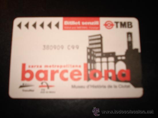 Coleccionismo Billetes de transporte: BILLETE SENCILLO TMB. 75 A&Ntilde;OS METRO BARCELONA. MUSEO HISTORIA CIUDAD. SOLO METRO