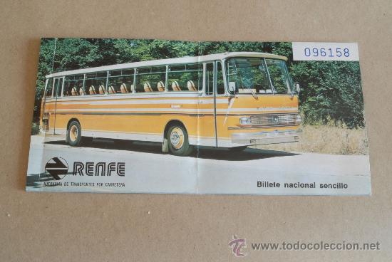 Colecionismos Bilhetes de Transporte: Billete de Renfe. Fuentes de O&ntilde;oro-Ir&uacute;n. 1983. Pegaso Setra-Seida.