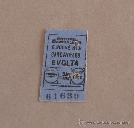 Colecionismos Bilhetes de Transporte: Billete de Tren. Estoril - Carcavelos.