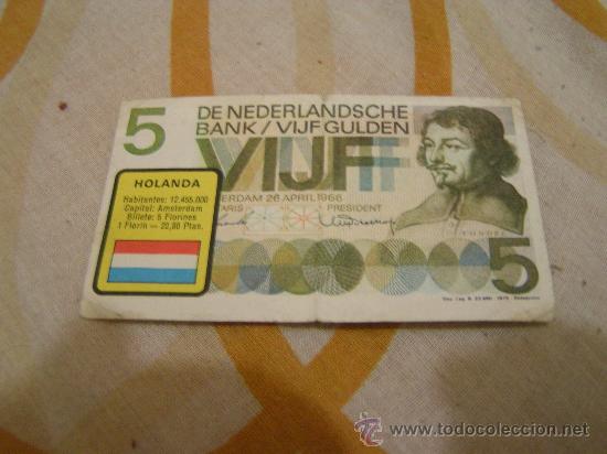 Sammeln von Fahrkarten: BILLETE DE HOLANDA SIN VALOR LEGAL - 5 FLORINES - SERIE CULTURAL BIMBO