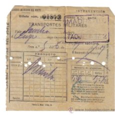 Coleccionismo Billetes de transporte: BILLETE Nº 01873 TRANSPORTES MILITARES 1917