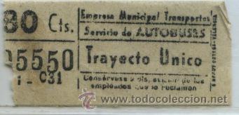 Colecionismos Bilhetes de Transporte: GSC 055 MADRID - BILLETE AUTOBUSES DE MADRID
