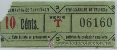Coleccionismo Billetes de transporte: GSC 061 VALENCIA - DE TRANVIAS DE VALENCIA