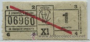 Colecionismos Bilhetes de Transporte: GSC 069 VALENCIA - TRANVIAS DE VALENCIA