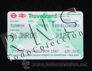 Sammeln von Fahrkarten: TARJETA VIAJE DE LONDRES 7 D&Iacute;AS BILLETE TRANSPORTE TIQUE METRO BUS INGLATERRA EUROPA TRAVELCARD