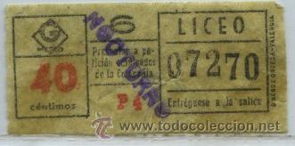 Colecionismos Bilhetes de Transporte: (F33//3-50amarillo) GSC 072 METRO - BILLETE NOCTURNO DEL METRO DE BARCELONA // EST. LICEO