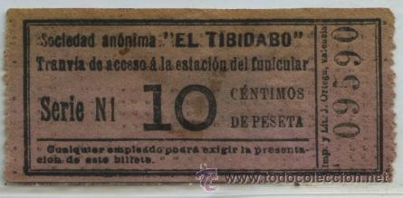Colecionismos Bilhetes de Transporte: (F14//3) GSC 095 BCN - BILLETE DEL TRANVIA DEL TIBIDABO // BARCELONA