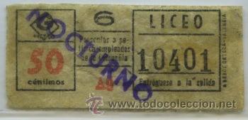 Colecionismos Bilhetes de Transporte: (F33//3-50AMARILLO ) GSC 104 METRO - BILLETE NOCTURNO DEL GRAN METRO DE BARCELONA // LICEO