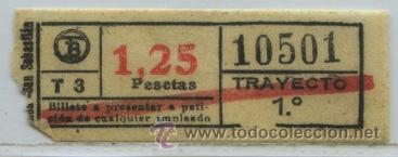 Colecionismos Bilhetes de Transporte: (F22//5) GSC 105 BCN - BILLETE TRANVIAS DE BARCELONA